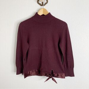 Real Clothes Silk and Cashmere Burgundy Wine Sweater Size Small